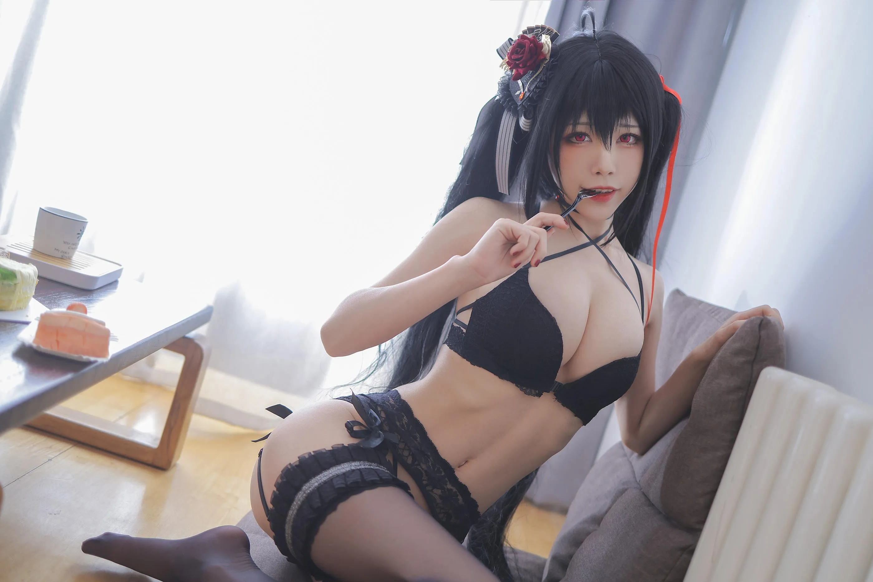 水淼aqua – NO.75 大凤 居家装 [47P]插图7
